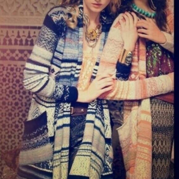 Free People Yesterday's Smile Aztec Cardigan Sweater - Picture 1 of 6